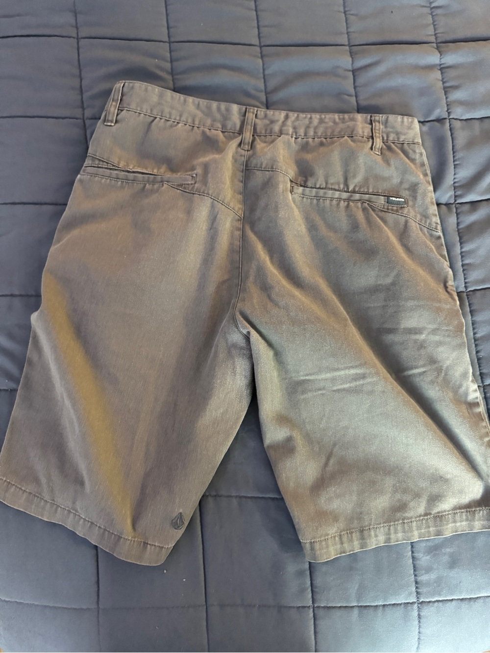 Volcom Men's Olive Green Flat Front Shorts - Picture 4 of 4
